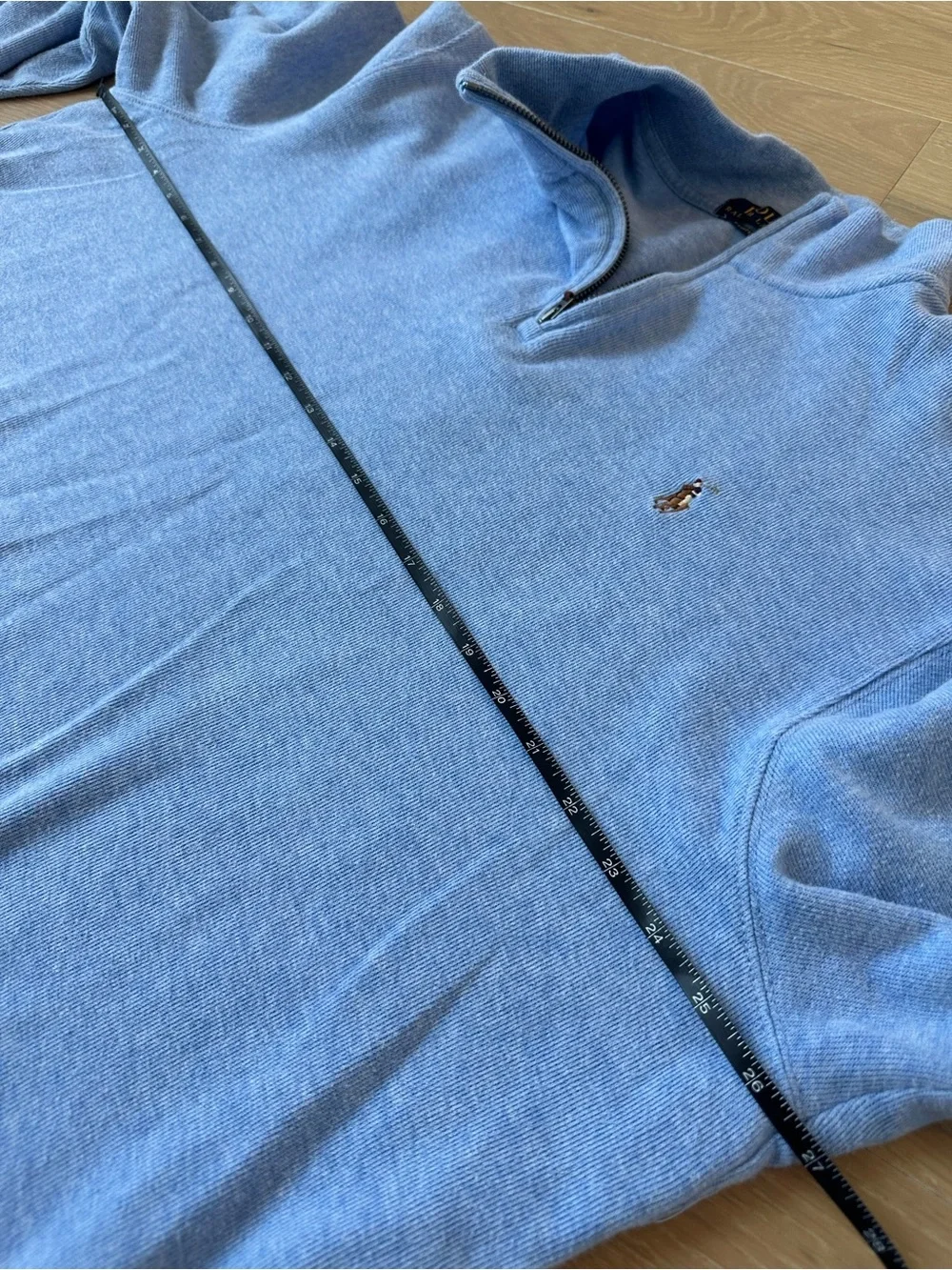 Polo Ralph Lauren Pullover Quarter Zip Jacket Men’s Size XL Blue Equestrian Prep